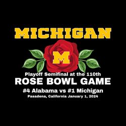 Michigan Rose Bowl Game Svg Digital Download