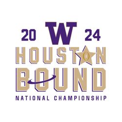 2024 Washington Huskies Houston Bound National Championship Svg