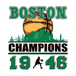 boston champions 1946 city skyline svg digital download files