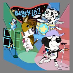 funny bluey 182 band retro blink 182 png