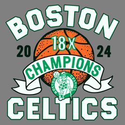 boston celtics 18x champions 2024 nba svg
