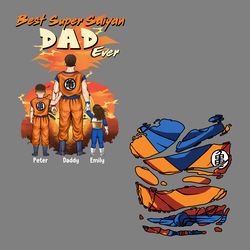 personalized best super saiyan dad ever png