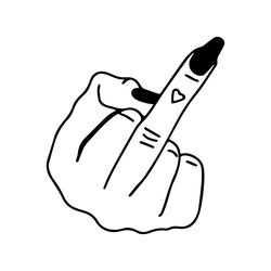 middle finger svg digital download files