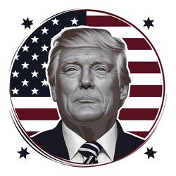 trmp and flag america back ground pound png