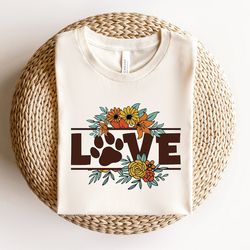 Love Paw Shirt, Retro Fur Mom Shirt, Cool Fur Mama T-Shirt, Gift For Dog Mama, Mother's Day Gift For Fur Mama