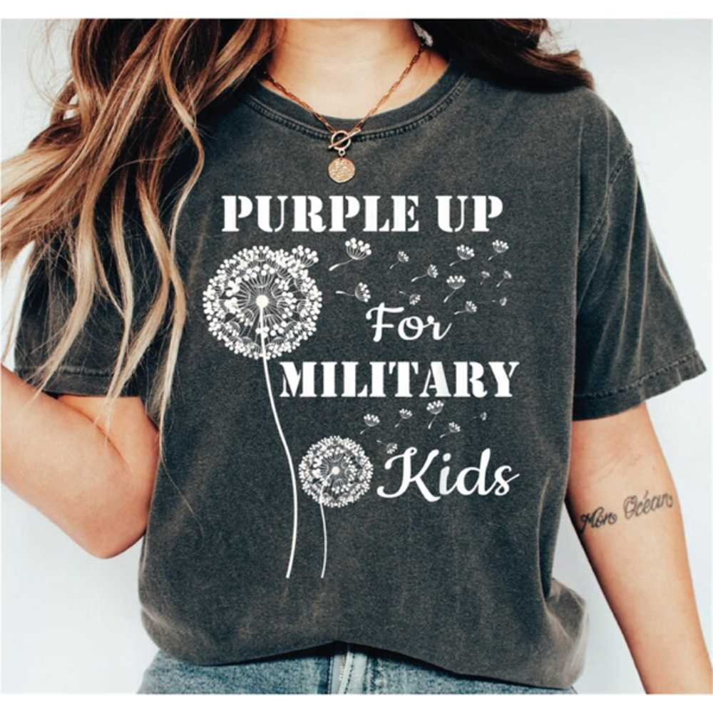 MR2810202311188militarykidsshirtfloralpurpleupformilitarykidsshirtimage1jpg