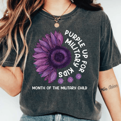 purple up for military kids shirt, floral military child tshirt, military children month shirt, purple ribbon gifts, ls2