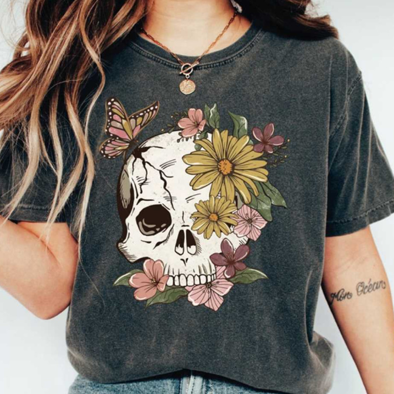 MR2810202393845bloomskullshirtfloralskullbohographicteeflowerimage1jpg