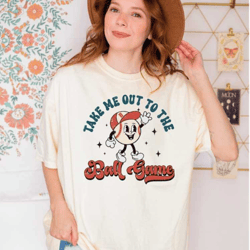 take me out to the baseball game shirt, vintage style comfort colors baseball tshirt, baseball game tshirt, retro baseba