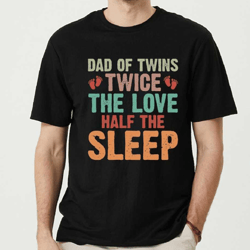dad of twins shirt, fathers day shirt, gifts for dad, twin dad gift, new dad gift, twins baby announcement tshirt, ls456