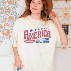 comfort colors america shirt, retro america the beautiful tshirt, 4th of july retro shirt, usa comfort colors tshirt, ls