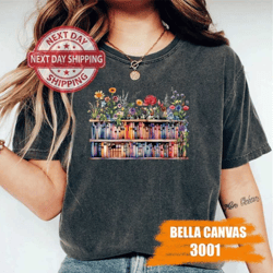 wildflower book tshirt for teachers book lover gift shirt for women mom librarian shirt designs, book nerd tshirt