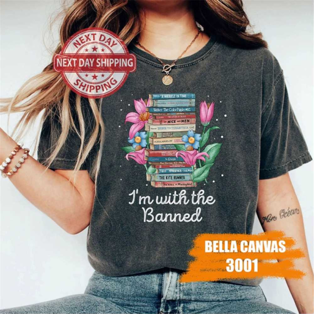MR27102023152810bannedbookstshirtflowersbookshirtwomenteachersbookimage1jpg