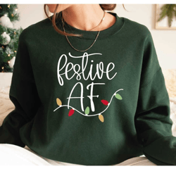 christmas group sweatshirt, funny christmas shirt, jolly af, merry af, festive af, christmas party shirt, sarcastic chri