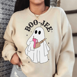 boo jee sweatshirt, cute funny halloween sweatshirt, halloween ghost hoodie, spooky season ghost shirt, halloween youth