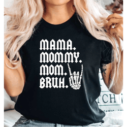 mama mommy mom bruh comfort colors shirt, birthday gift for mom, heavy metal mom tshirt, rocker mom t-shirt, mothers day