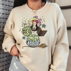 hocus pocus halloween sweatshirt, sisters holloween sweatshirt, halloween sweatshirt, vintage just a bunch of hocus pocu