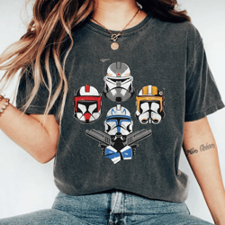 retro disney star wars shirt clone wars helmet colors shirt, vintage star wars clone trooper helmet shirt, disneyworld s