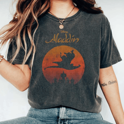 retro disney aladdin castle comfort colors shirt, aladdin est 1992 shirt, aladdin and jasmine, disneyworld shirt, disney