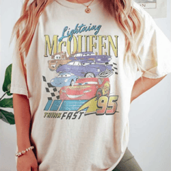 retro lightning mcqueen piston cup comfort colors shirt, disney cars shirt, disney shirts, disney pixar shirt, cars shir