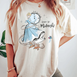 cindrella dance 'til midnight comfort colors shirt, disney cindrella retro shirt, disneyland shirt, disneyworld shirt, d