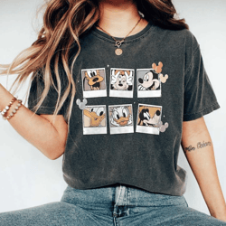 retro disney mickey polaroid comfort colors shirt, mickey and friends shirt, disneyland shirt, disneyworld shirt, disney
