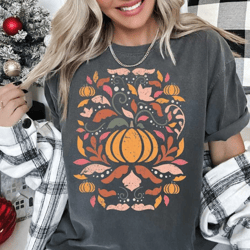 cottagecore fall comfort colors shirt,fall graphic shirt, autumn gift, retro pumpkin shirt, comfort colors vintage thank