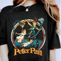 retro 90s disney peter pan darling flight neverland shirt, sweatshirt, hoodie, unisex t-shirt family birthday gift, disn