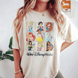 disney princess disneyworld comfort colors shirt, retro disney princess shirt, disney family trip shirt, disneyland shir
