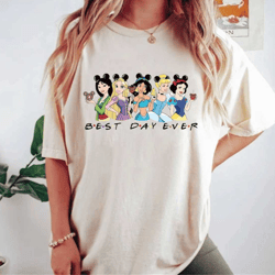 disney princess best day ever comfort colors shirt, princess mickey shirt, disney womens shirt, disneyworld shirt, disne