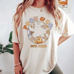 pooh & co comfort colors shirt, winnie the pooh shirt, vintage pooh bear shirt, disneyworld shirt, disneyland shirt, the