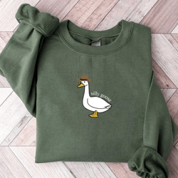 silly goose sweatshirt, silly goose sweater, funny goose sweatshirt, silly goose university shirt, goose pullover, unise