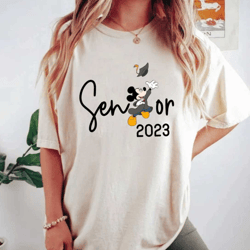 mickey senior 2023 comfort colors shirt, disney 2023 graduation shirt, disney class of 2023 mickey shirt, graduate tee,