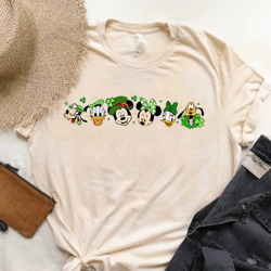mickey and friends st patricks day comfort colors shirt, disney lucky shirt, disney shamrock shirt, disneyworld shirt, d