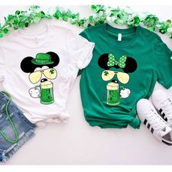 mickey minnie beer st patricks day comfort colors shirt, disney drinking patricks shirt, disney lucky shirt, disney iris