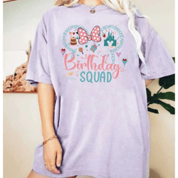 disney birthday squad comfort colors shirt, birthday mickey minnie shirt, disney aesthetic shirt, disneyworld shirt, dis