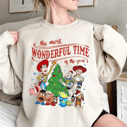 disney toy story christmas tree sweatshirt, the most wonderful time of the year toy story christmas lights sweatshirt,ch