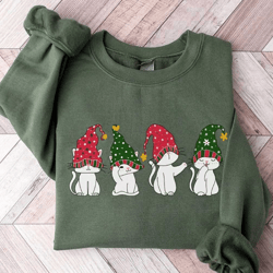 christmas cats sweatshirt, cat christmas sweater, cat mom sweatshirt, cat lover christmas gift, christmas gift for cat l