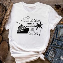 custom cruise family vacation shirts, cruise family matching shirts, personalized family vacation tees, cruise family tr