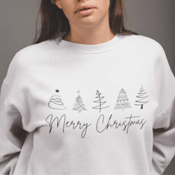 merry christmas tree sweatshirt, cute christmas sweatshirt, christmas sweatshirt for women, christmas gift women, cozy c