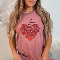 hearts valentine shirt, valentines day shirts for woman, heart shirt, cute valentine shirt, valentines day gift, 3d hear