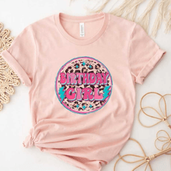 leopard print birthday girl shirt,gift for birthday girl,youth girl birthday present,family birthday party shirts,birthd