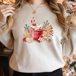 christmas sweatshirt,merry christmas hot cocoa sweater,cute winter sweatshirt,christmas sweater,funny christmas sweater,