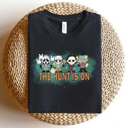 the hunt is on,egg hunting season,cute easter gift,happy easter day,rabbit lover gift,family easter shirt,funny easter t