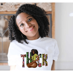 thick girl shirt,thick afro girl shirt,leopard print thick tee,afro women tshirt,brown sugar shirts,melanin tshirt,cute