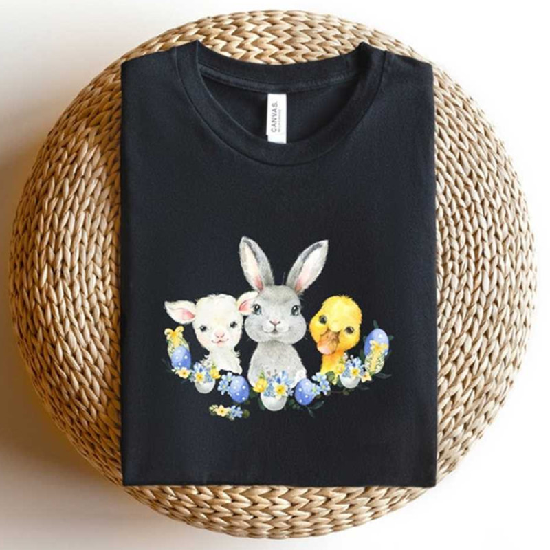 MR35202314470cuteeasterrabbitducklambshirteasterfriendsmatchingimage1jpg