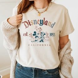 retro disneyland comfort colors shirt, mickey and friends shirt, disney trip shirt, disney family shirts, disneyland est