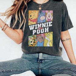 vintage winnie the pooh comfort colors shirt, disney winnie the pooh, pooh and friends shirt, disney pooh bear, piglet,