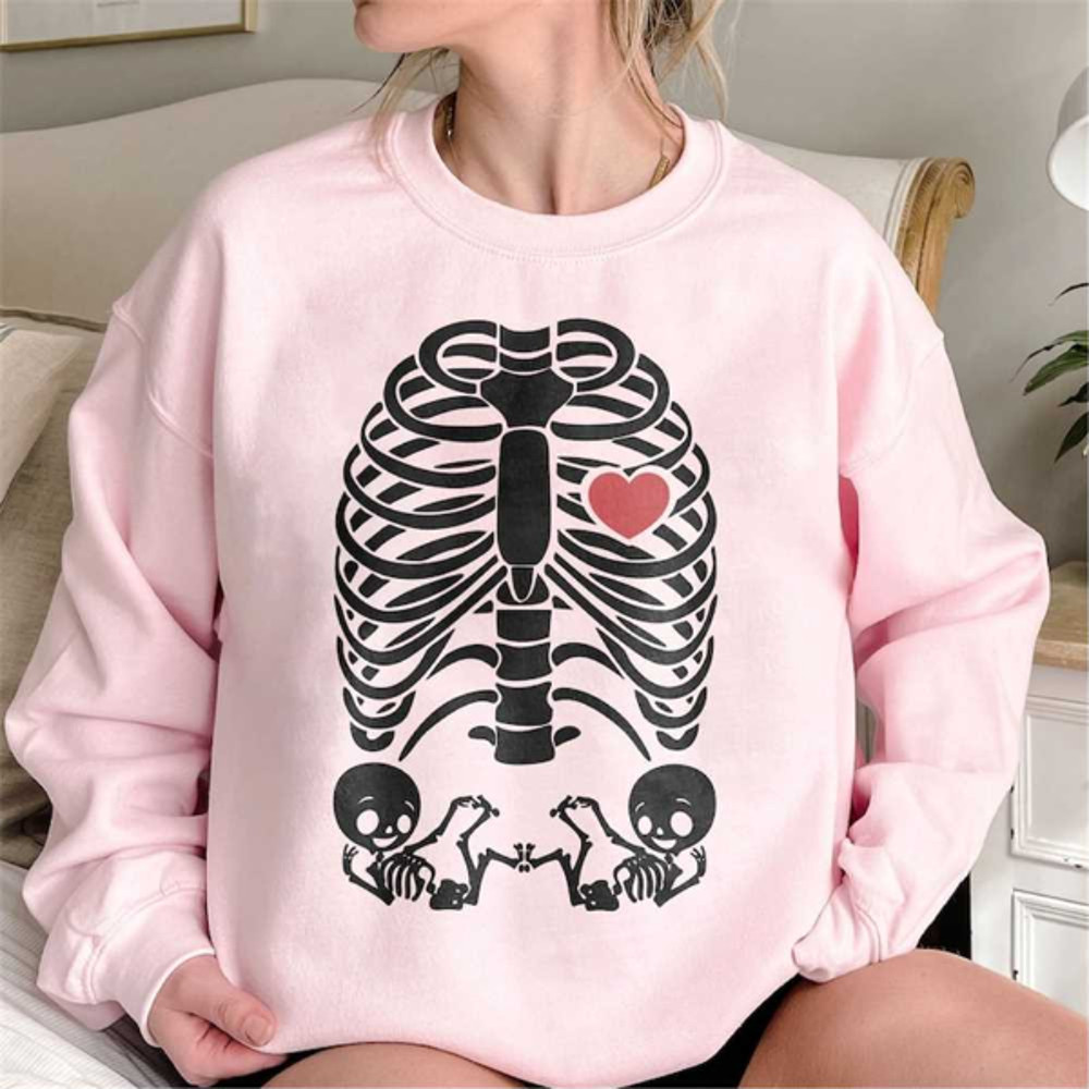 MR2310202392153skeletonhalloweenmaternitysweatshirttwinpregnancyimage1jpg