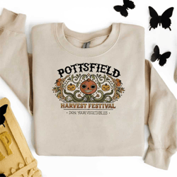 pottsfield sweatshirt, pottsfield harvest festival shirt, over the garden wall, halloween sweatshirt, vegetables fall, s